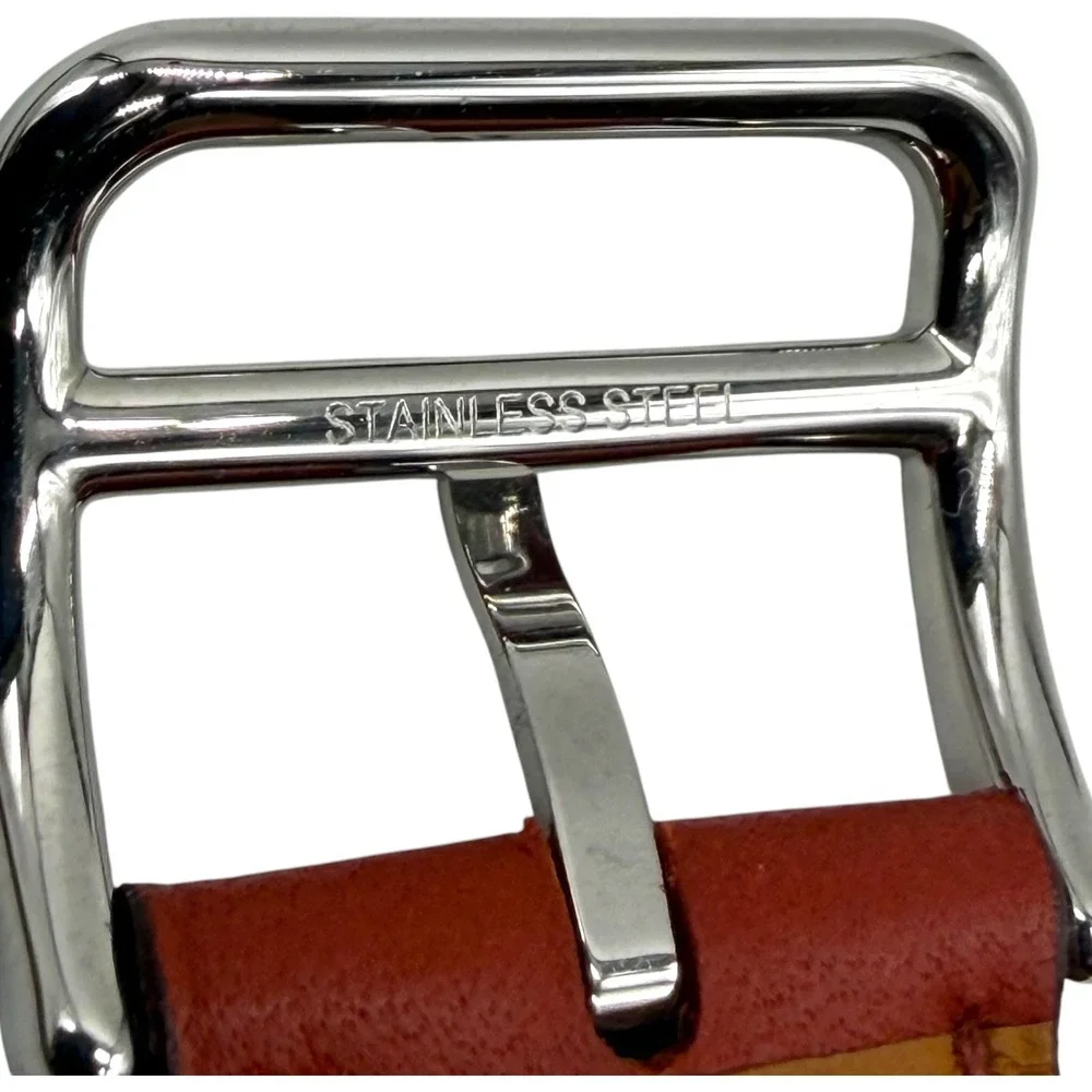 Apple Hermès Tour Watch Band Leather Rope Print Stainless Steel Excellent